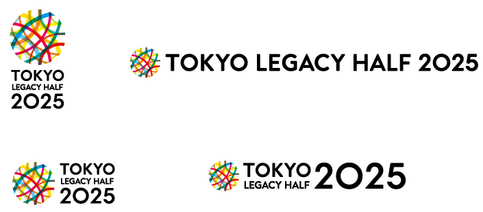 Imagery used as design elements, such as the Tokyo Legacy Half Marathon logo